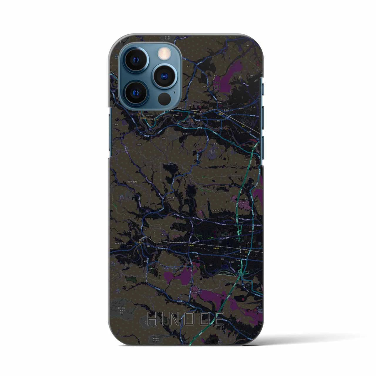 【日の出(東京都)】地図柄iPhoneケース(バックカバータイプ)