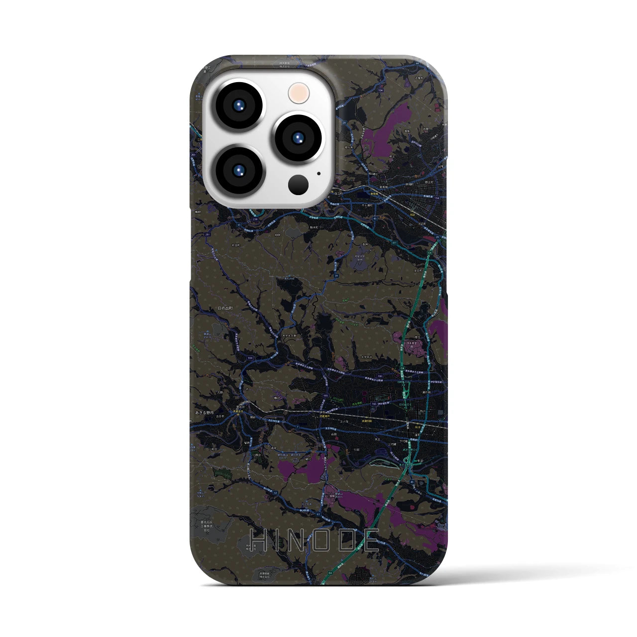 【日の出(東京都)】地図柄iPhoneケース(バックカバータイプ)