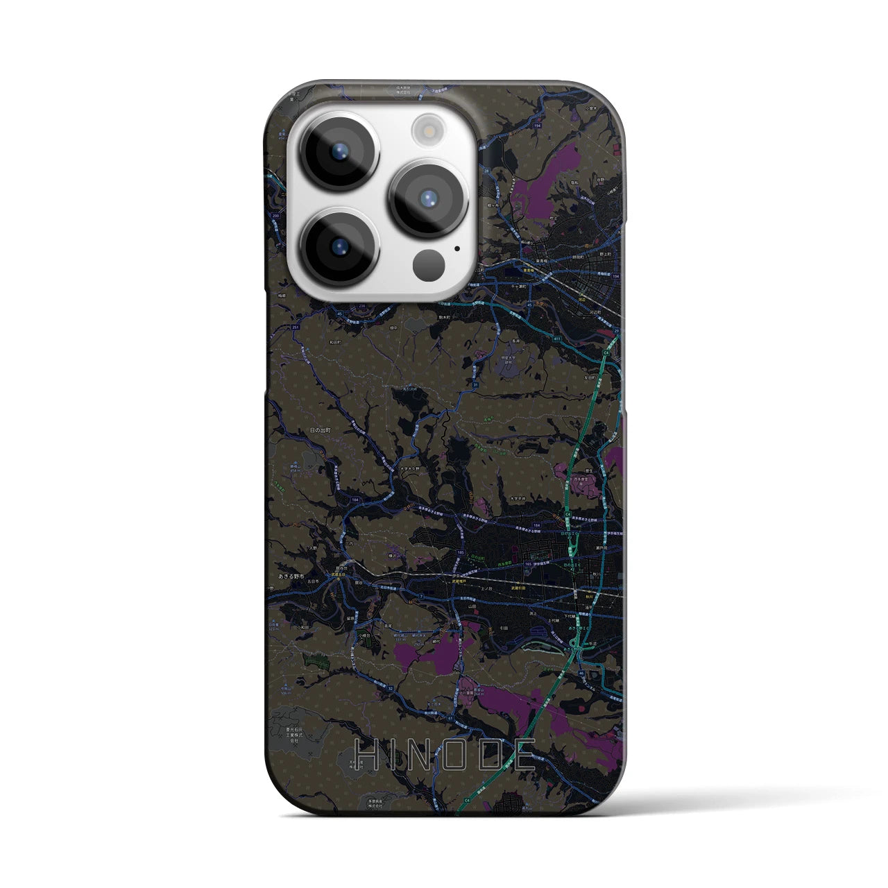 【日の出(東京都)】地図柄iPhoneケース(バックカバータイプ)