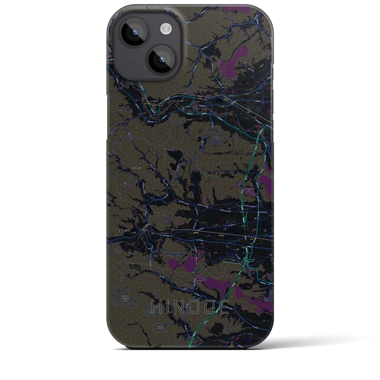 【日の出(東京都)】地図柄iPhoneケース(バックカバータイプ)