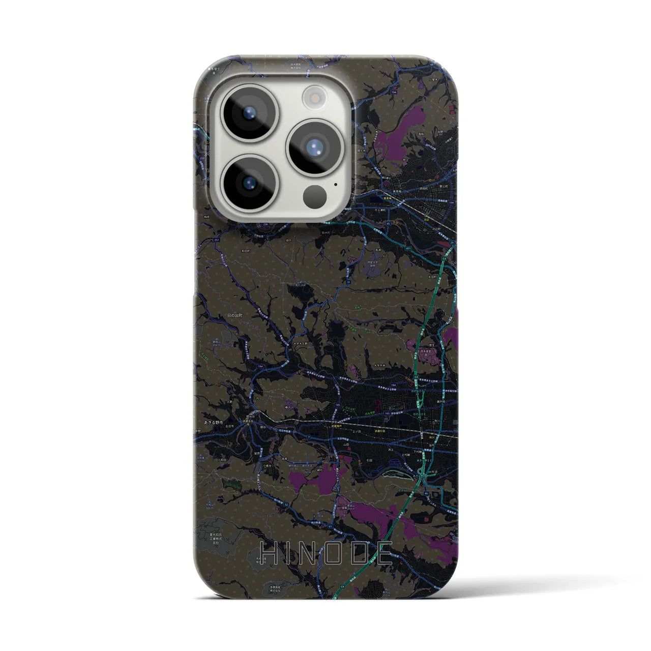 【日の出(東京都)】地図柄iPhoneケース(バックカバータイプ)