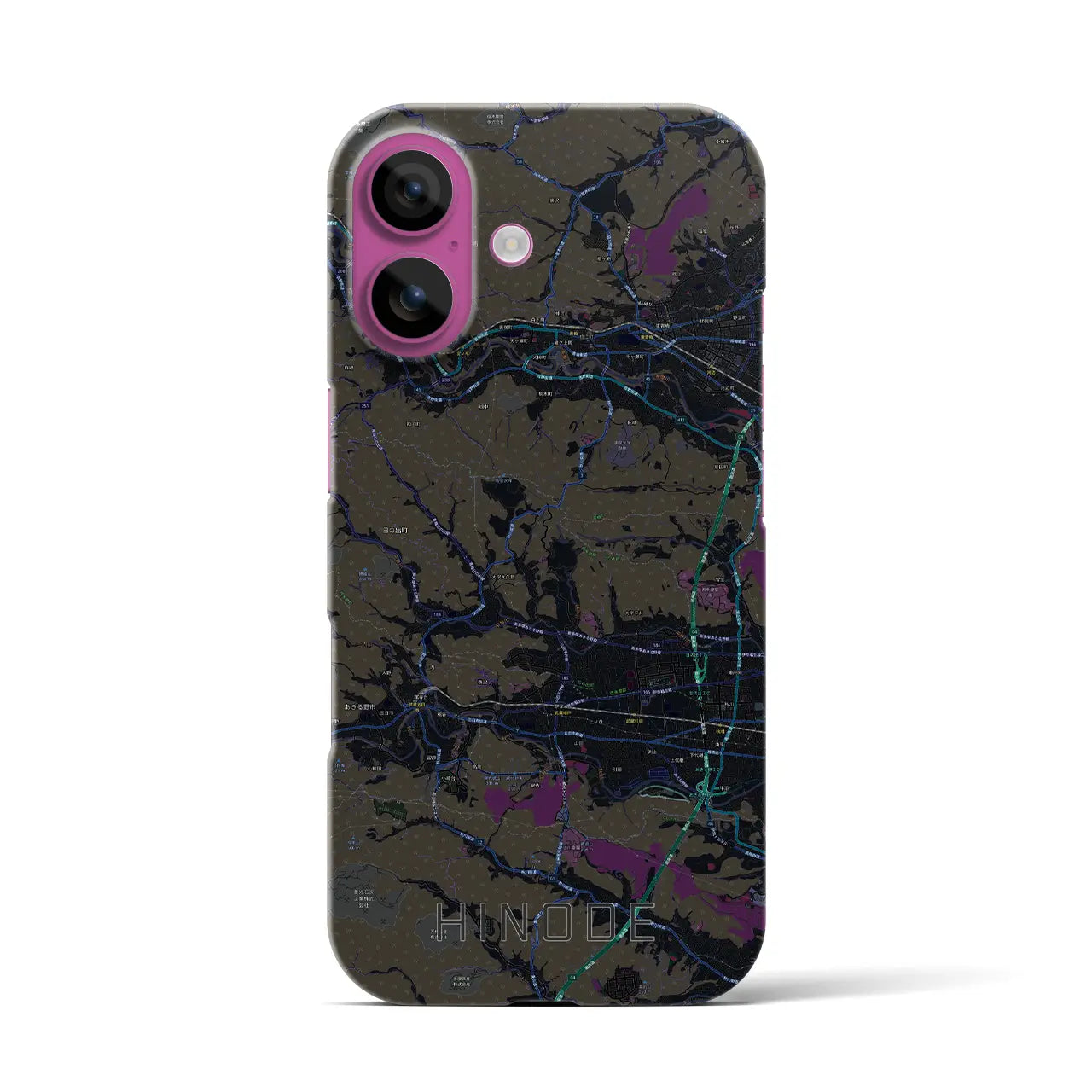 【日の出(東京都)】地図柄iPhoneケース(バックカバータイプ)