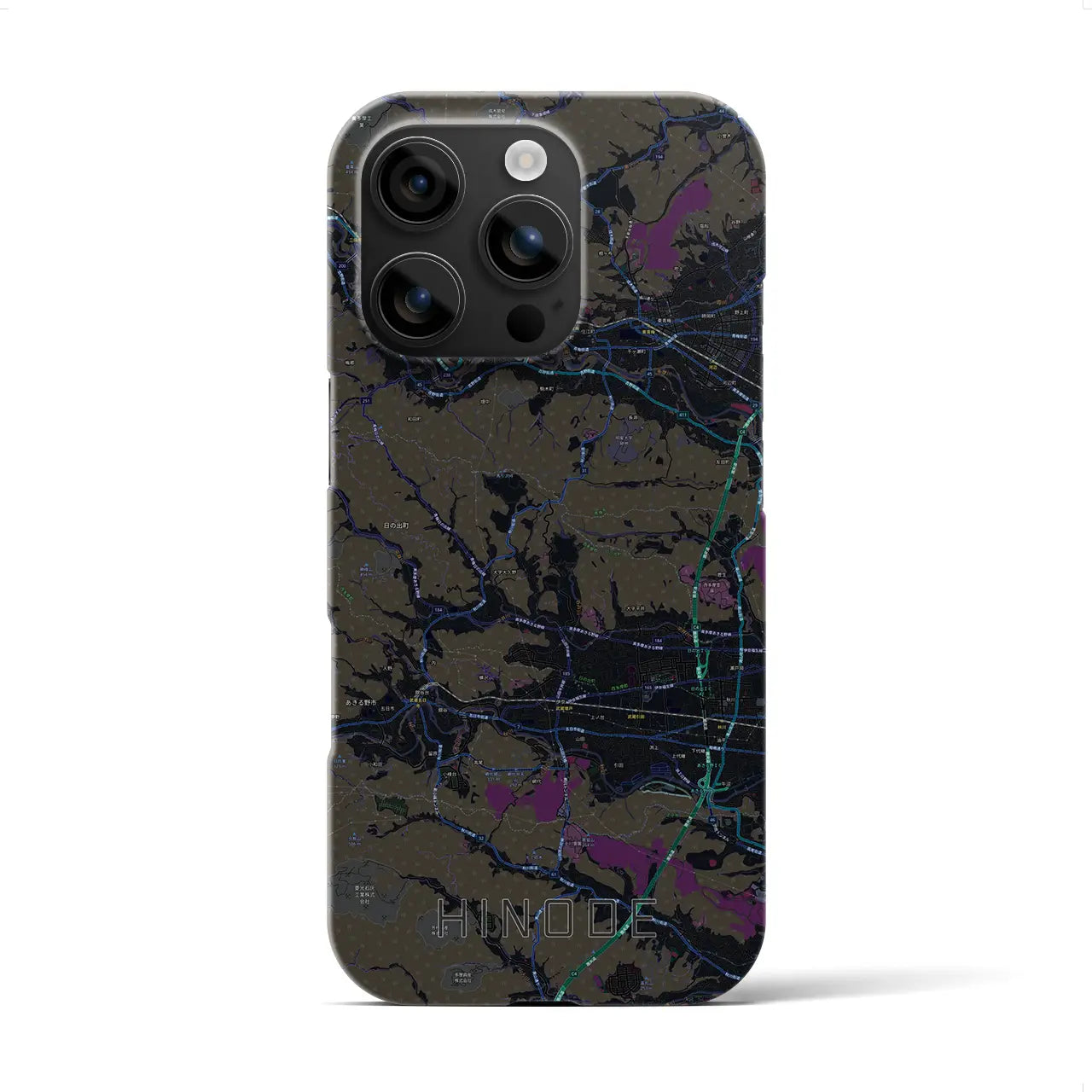 【日の出(東京都)】地図柄iPhoneケース(バックカバータイプ)