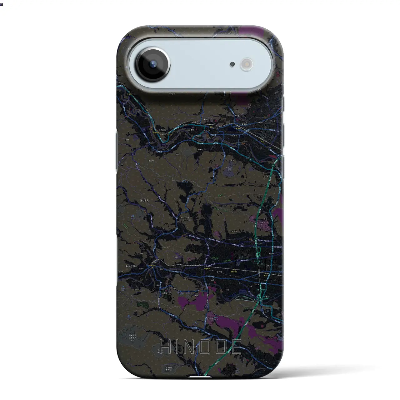 【日の出(東京都)】地図柄iPhoneケース(バックカバータイプ)