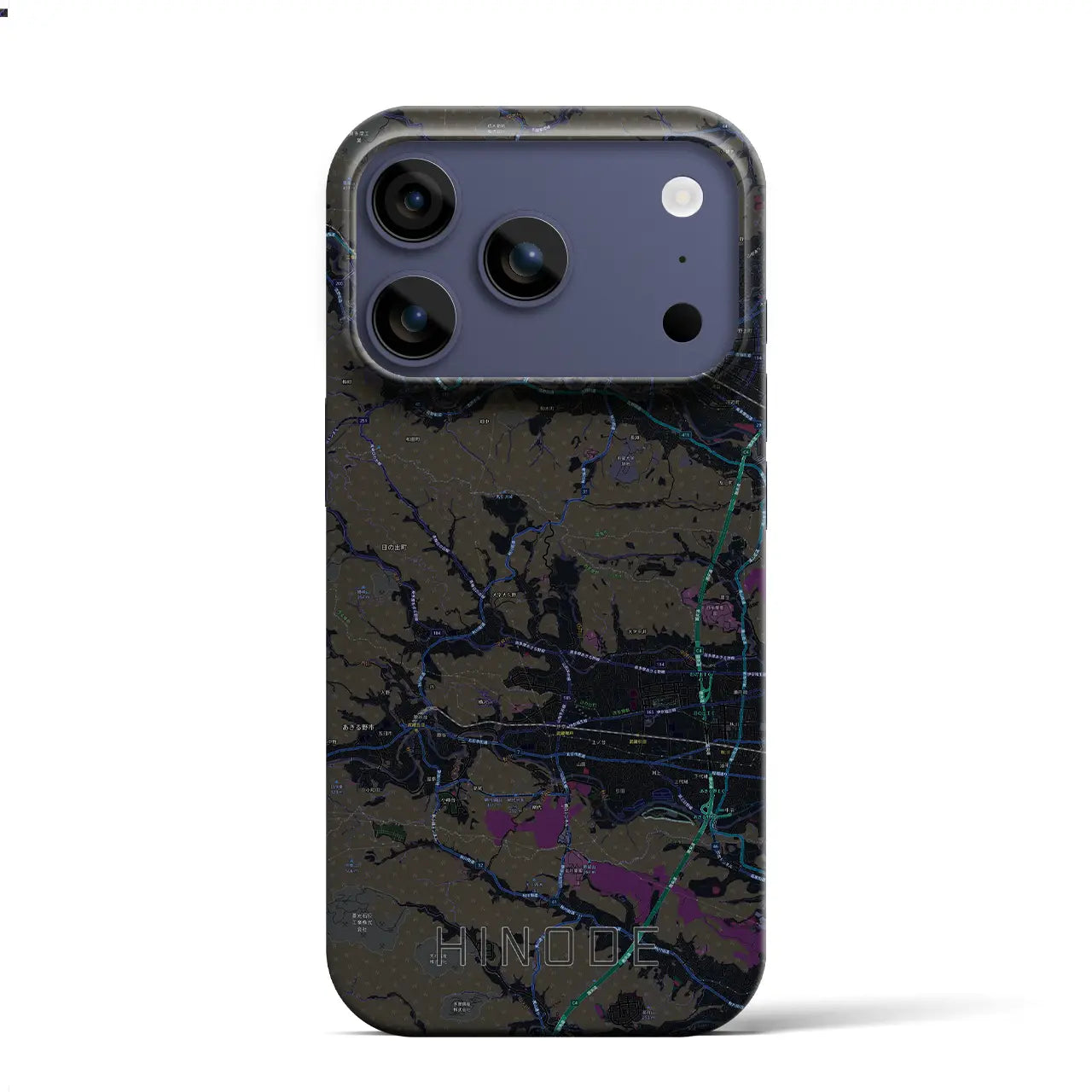 【日の出(東京都)】地図柄iPhoneケース(バックカバータイプ)