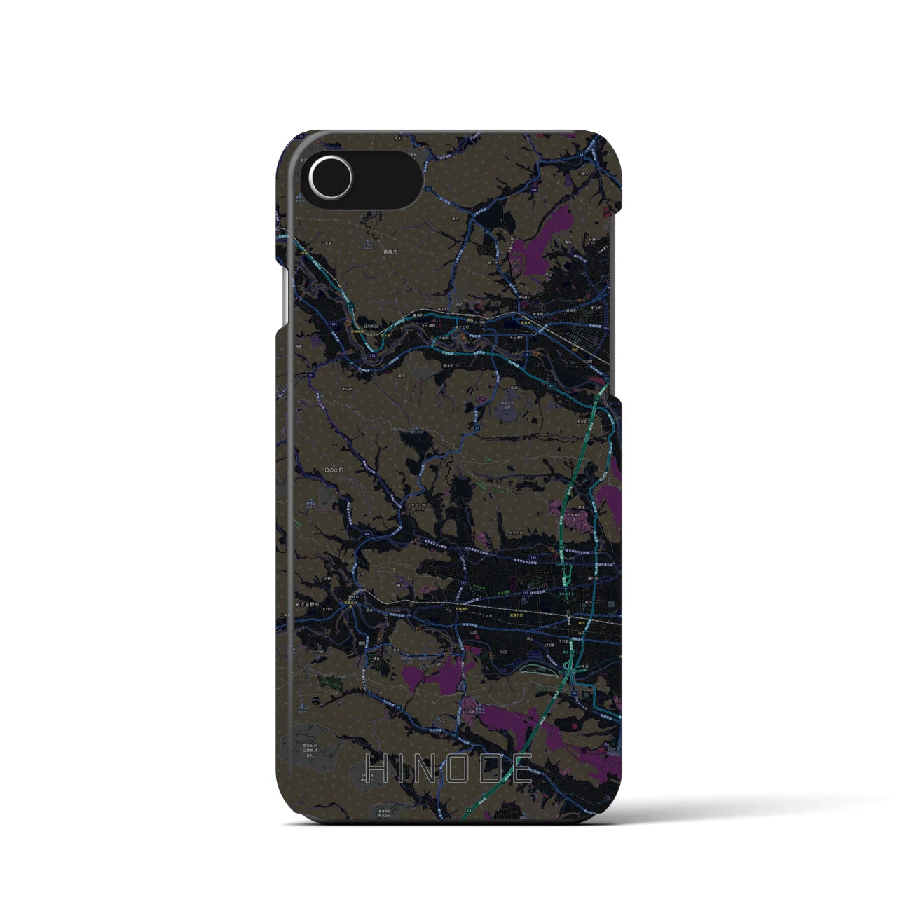 【日の出(東京都)】地図柄iPhoneケース(バックカバータイプ)