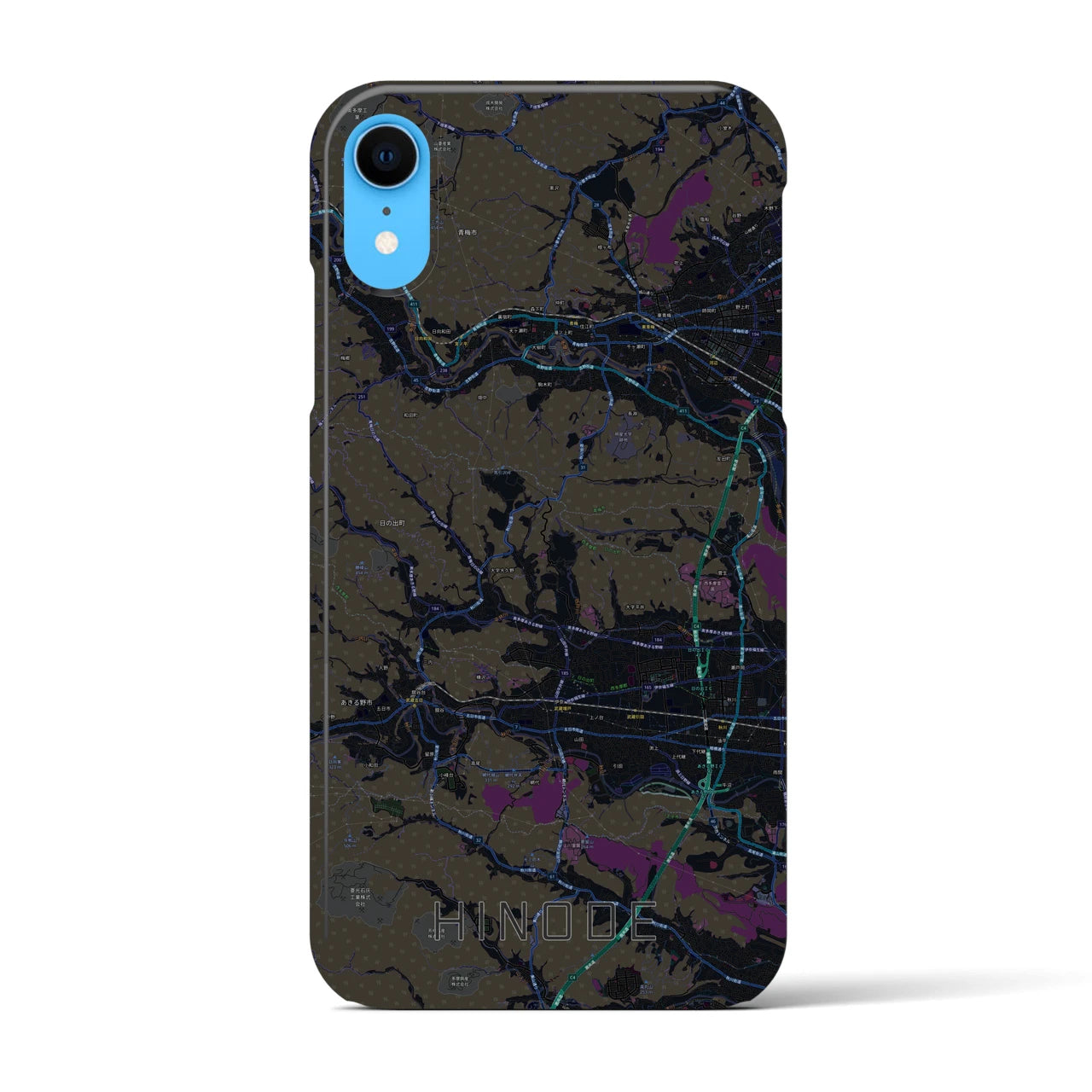 【日の出(東京都)】地図柄iPhoneケース(バックカバータイプ)