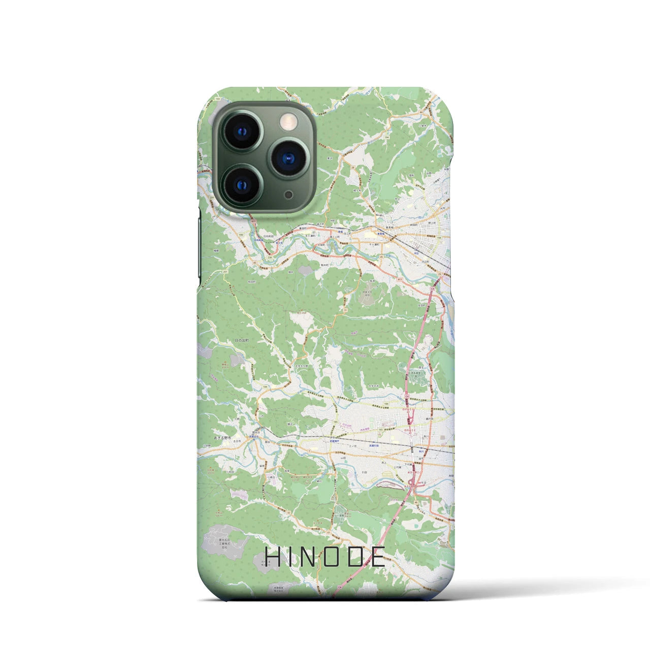 【日の出(東京都)】地図柄iPhoneケース(バックカバータイプ)