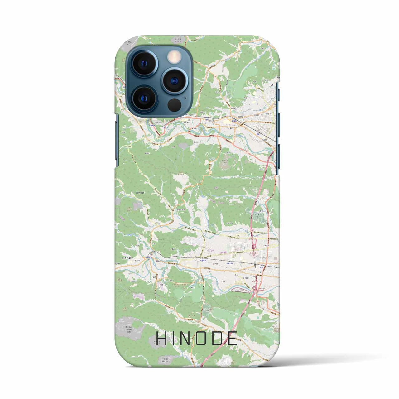 【日の出(東京都)】地図柄iPhoneケース(バックカバータイプ)