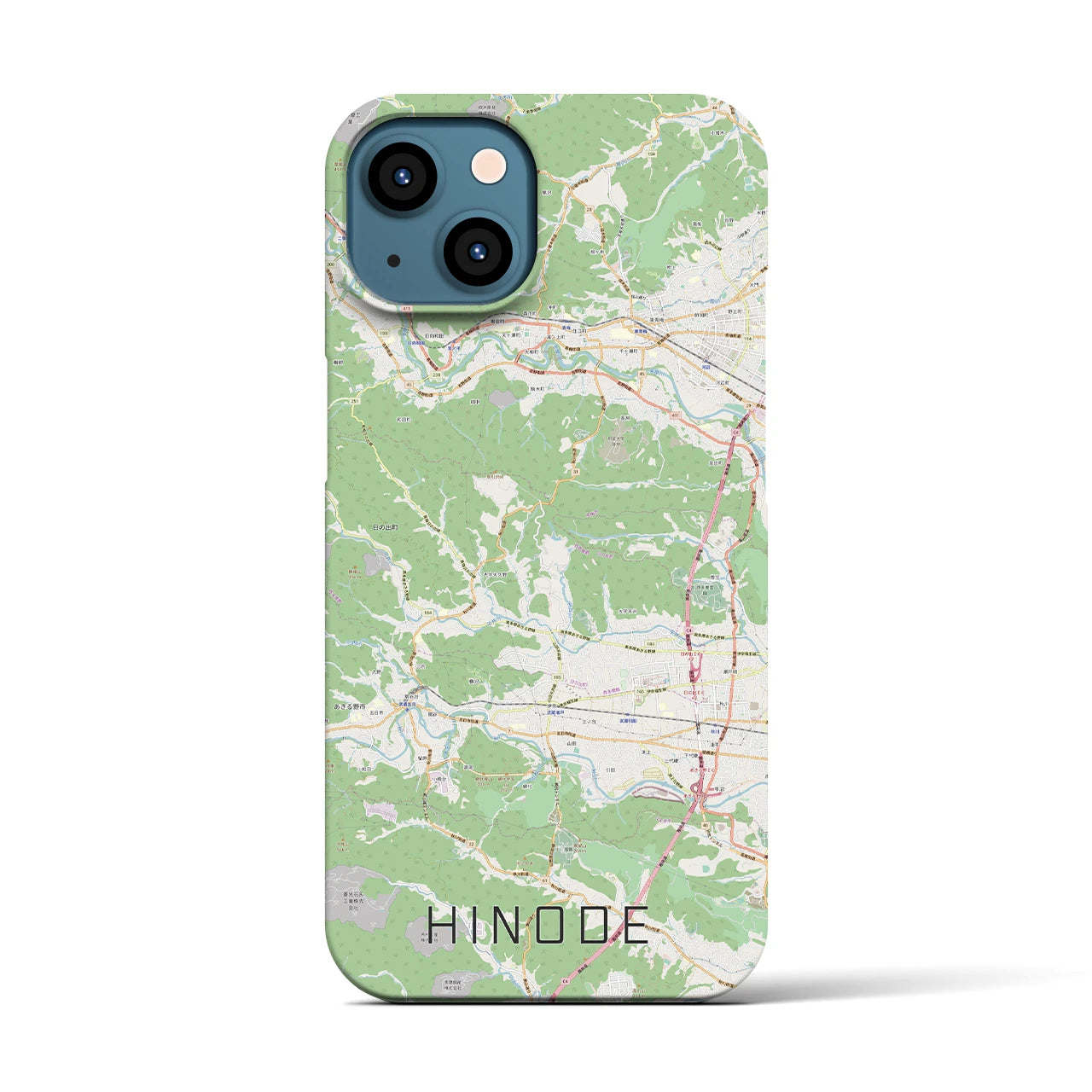 【日の出(東京都)】地図柄iPhoneケース(バックカバータイプ)