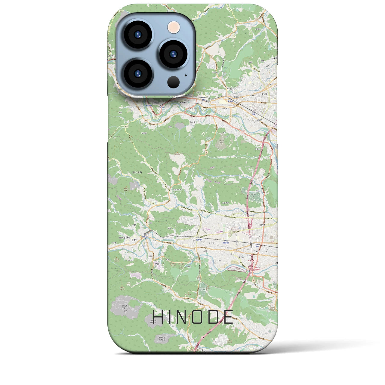 【日の出(東京都)】地図柄iPhoneケース(バックカバータイプ)