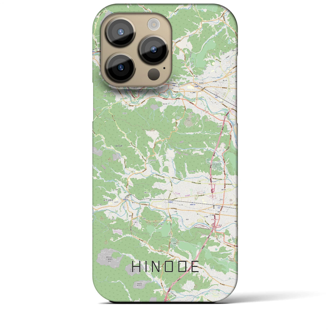 【日の出(東京都)】地図柄iPhoneケース(バックカバータイプ)