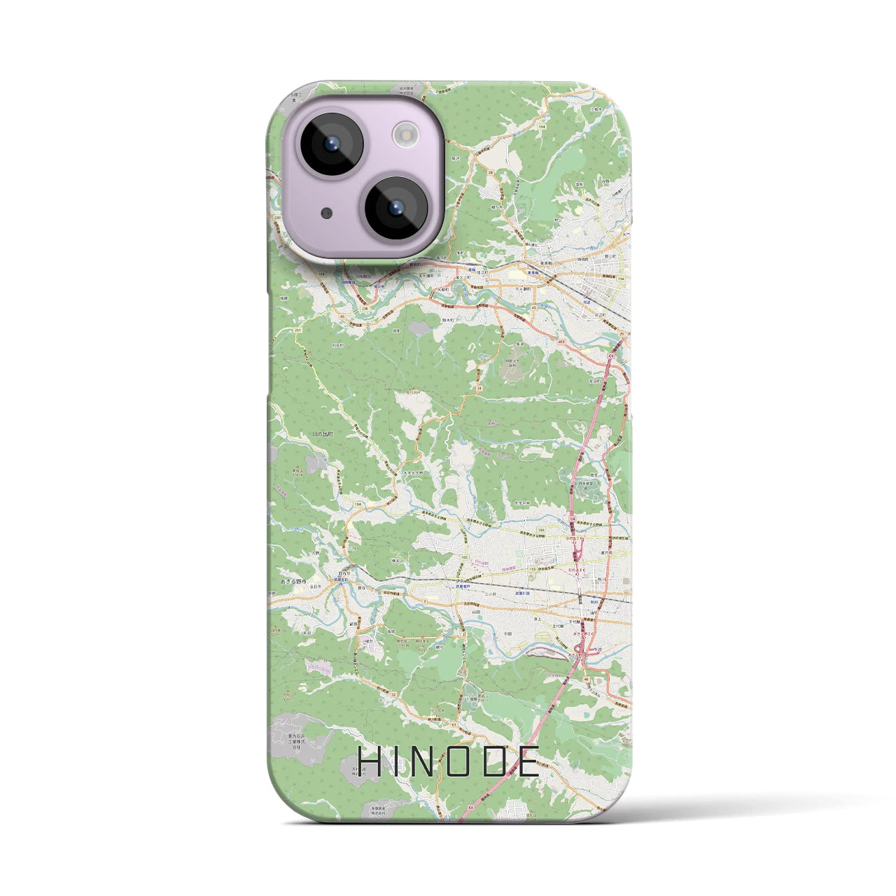【日の出(東京都)】地図柄iPhoneケース(バックカバータイプ)