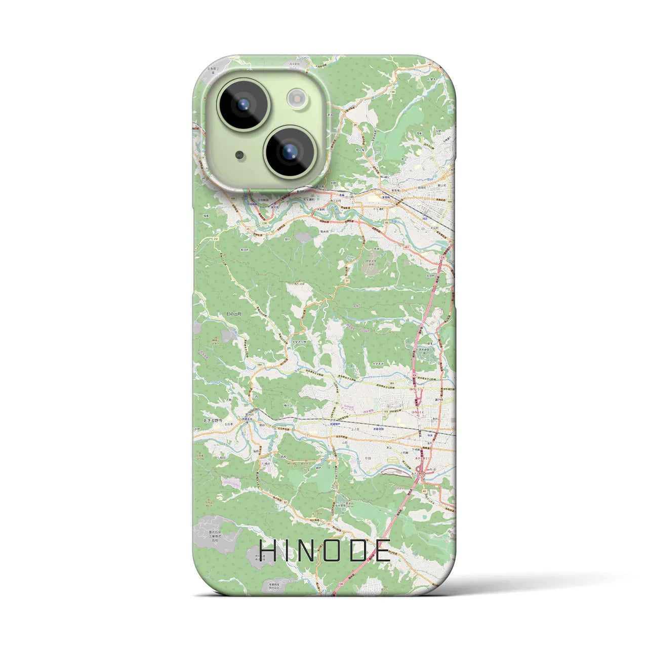 【日の出(東京都)】地図柄iPhoneケース(バックカバータイプ)
