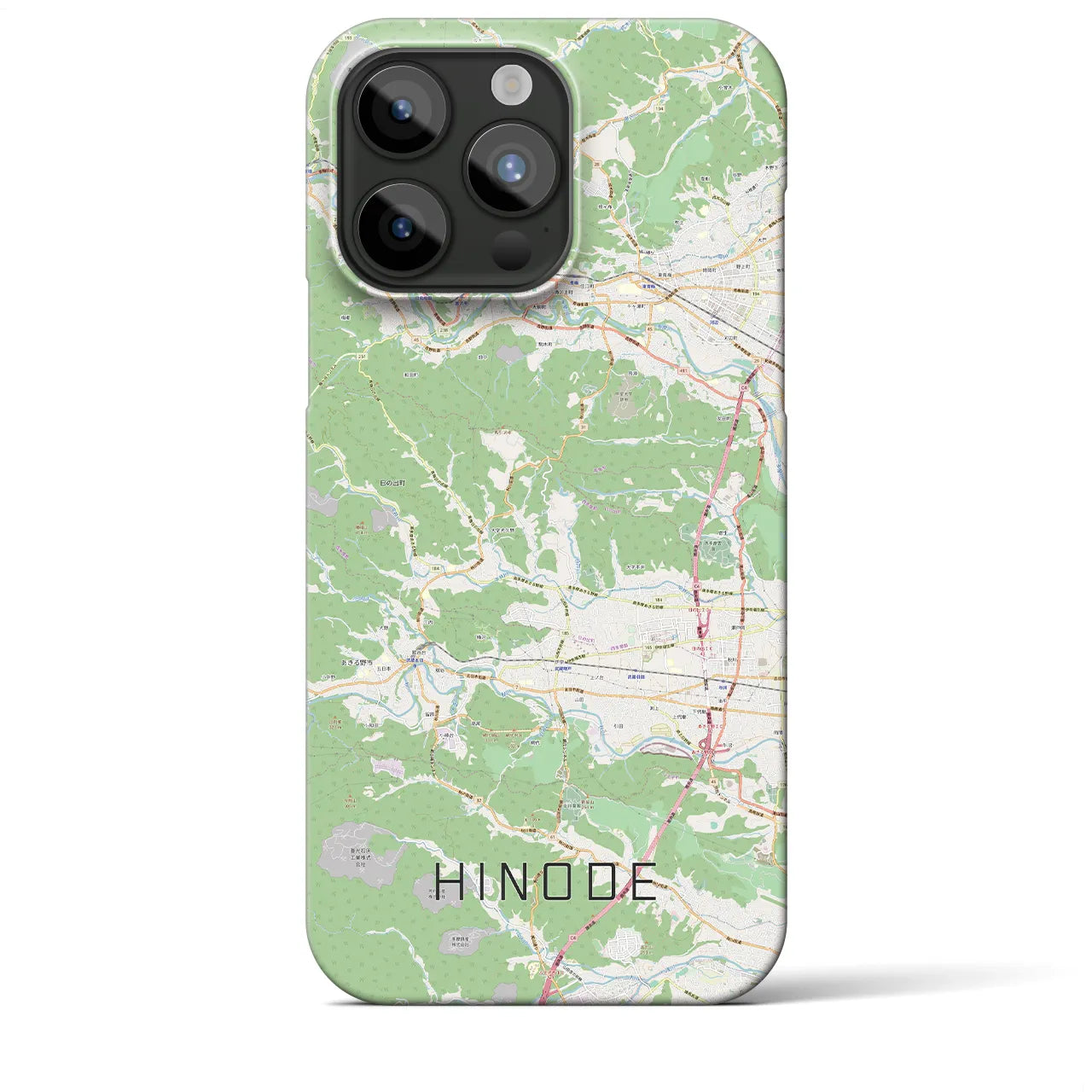 【日の出(東京都)】地図柄iPhoneケース(バックカバータイプ)