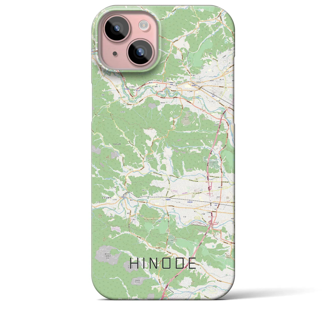 【日の出(東京都)】地図柄iPhoneケース(バックカバータイプ)