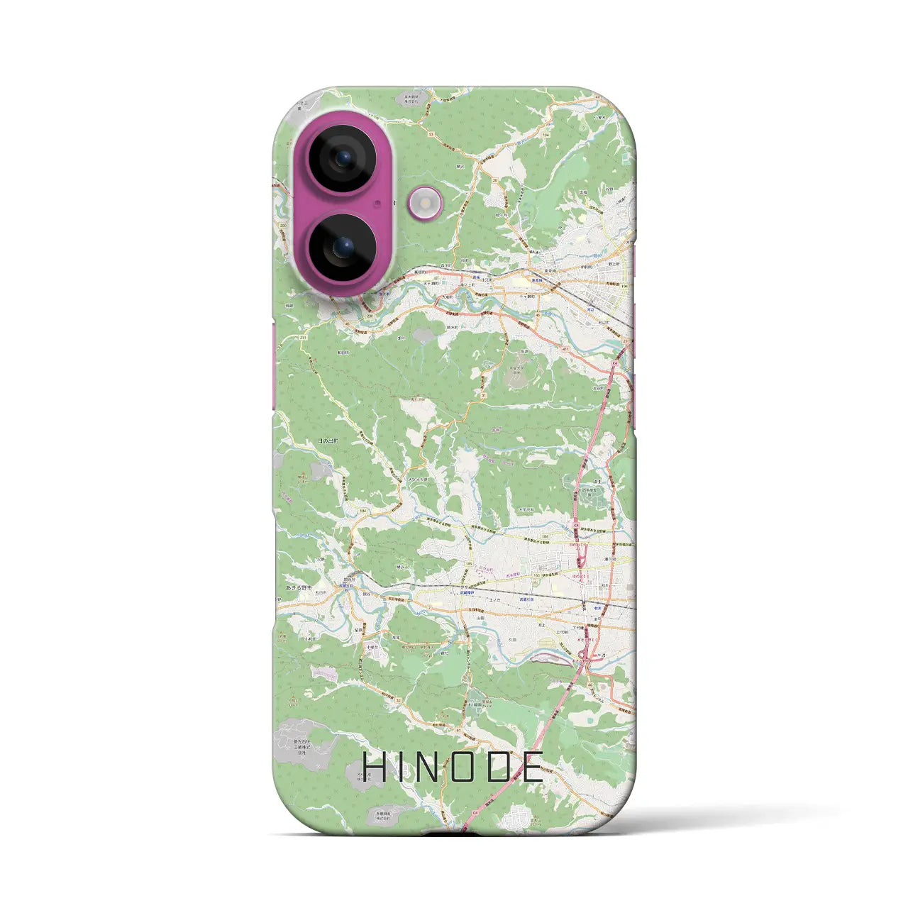 【日の出(東京都)】地図柄iPhoneケース(バックカバータイプ)