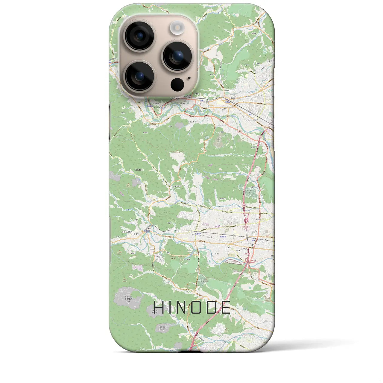 【日の出(東京都)】地図柄iPhoneケース(バックカバータイプ)