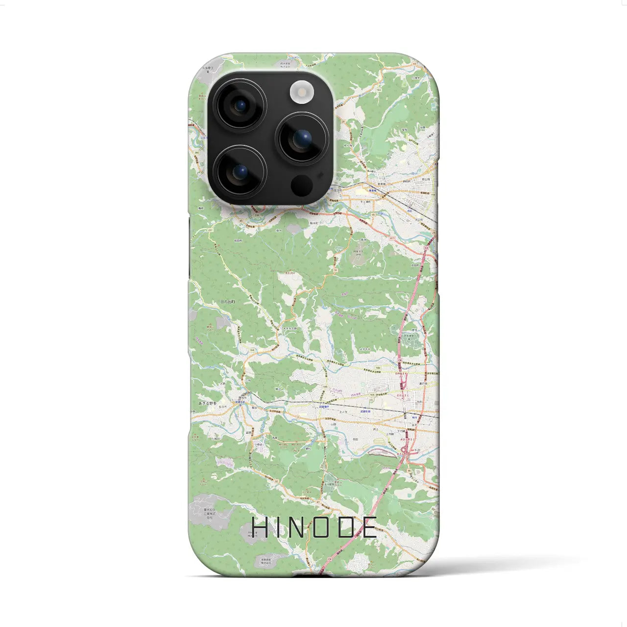 【日の出(東京都)】地図柄iPhoneケース(バックカバータイプ)