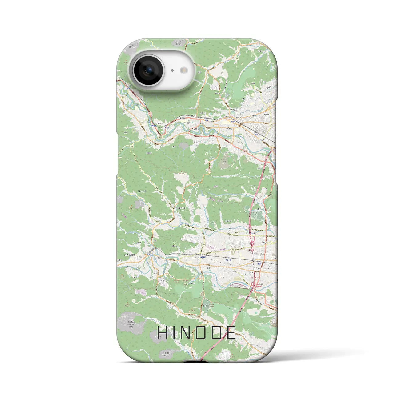 【日の出(東京都)】地図柄iPhoneケース(バックカバータイプ)