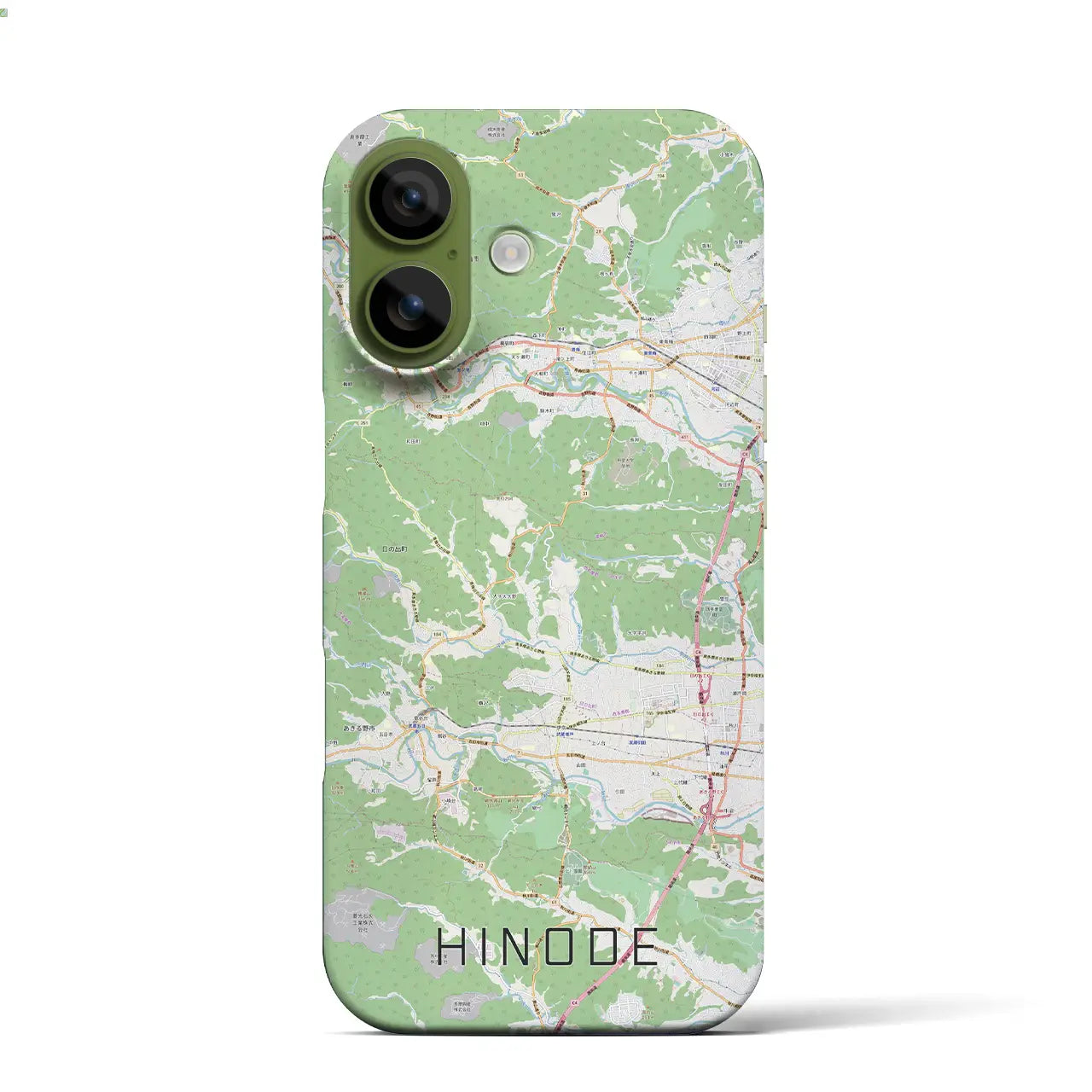 【日の出(東京都)】地図柄iPhoneケース(バックカバータイプ)