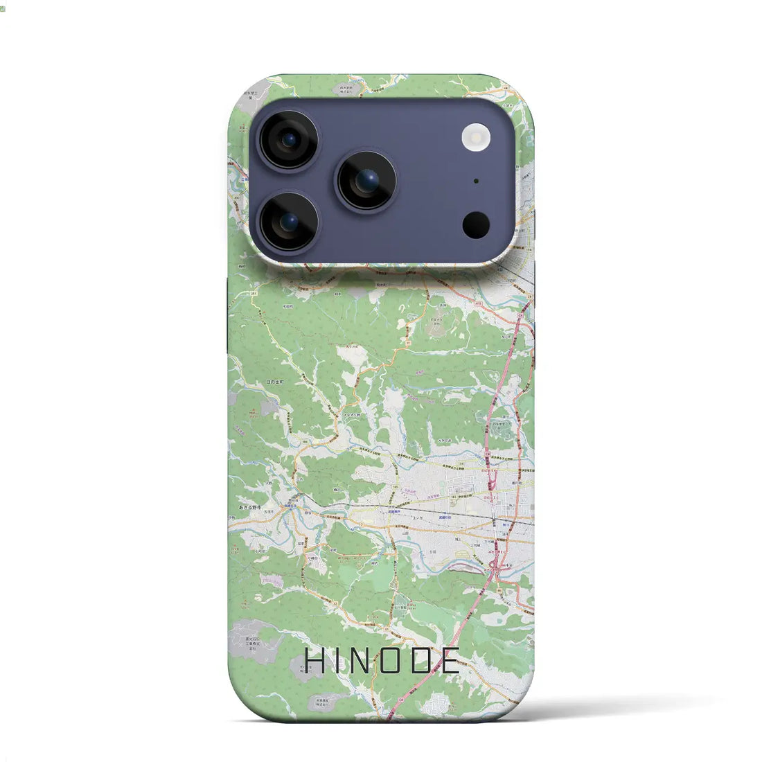 【日の出(東京都)】地図柄iPhoneケース(バックカバータイプ)ナチュラル・iPhone 17 Pro Max 用