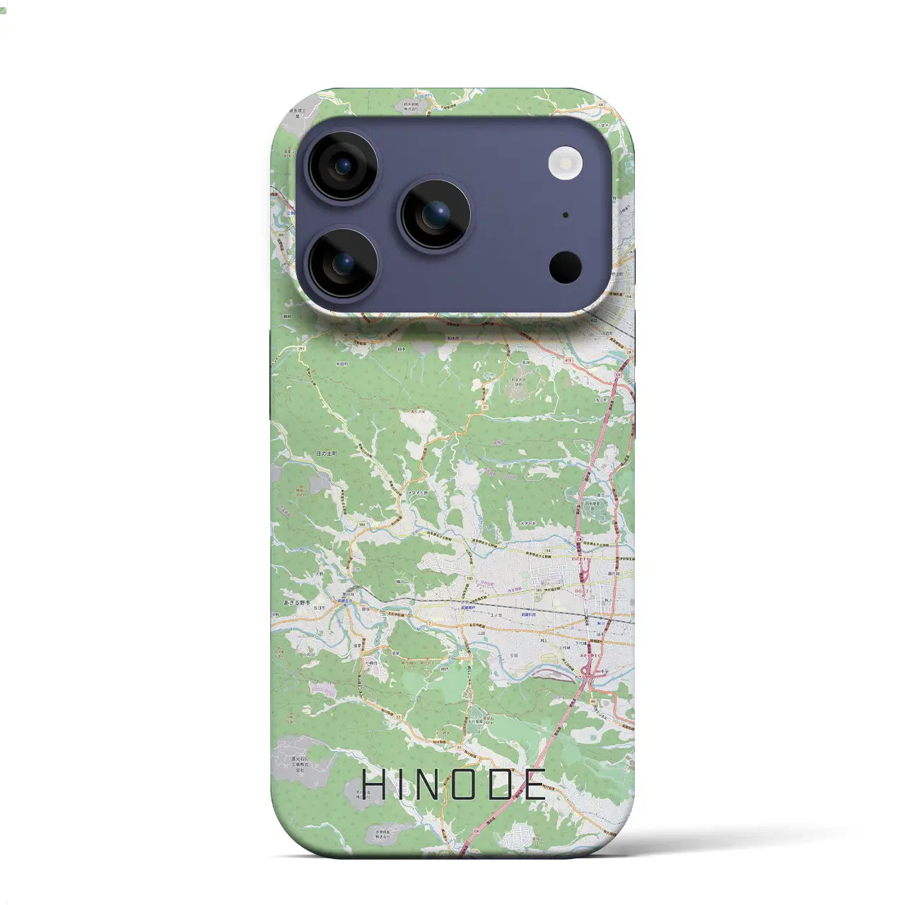 【日の出(東京都)】地図柄iPhoneケース(バックカバータイプ)ナチュラル・iPhone 17 Pro Max 用