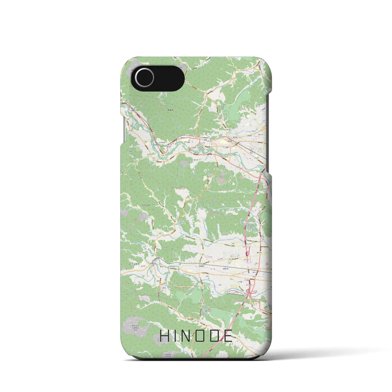 【日の出(東京都)】地図柄iPhoneケース(バックカバータイプ)