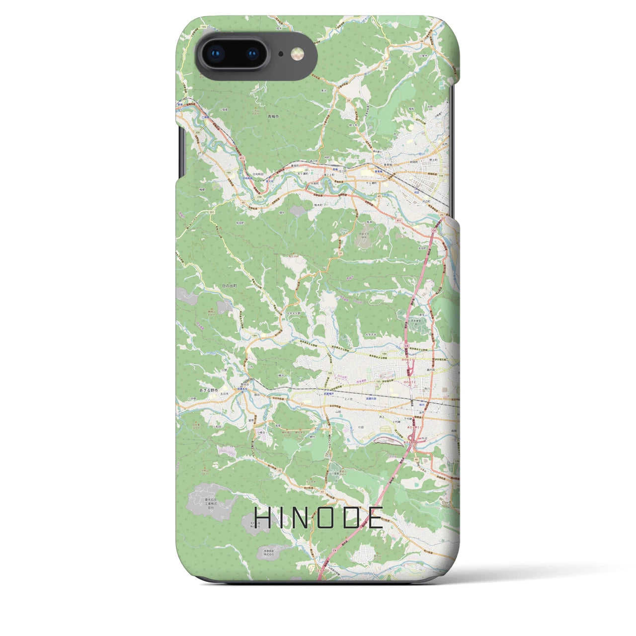 【日の出(東京都)】地図柄iPhoneケース(バックカバータイプ)