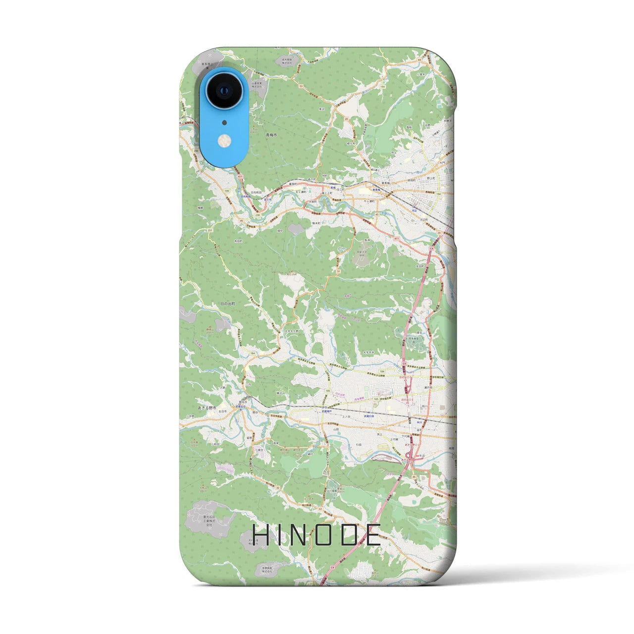 【日の出(東京都)】地図柄iPhoneケース(バックカバータイプ)