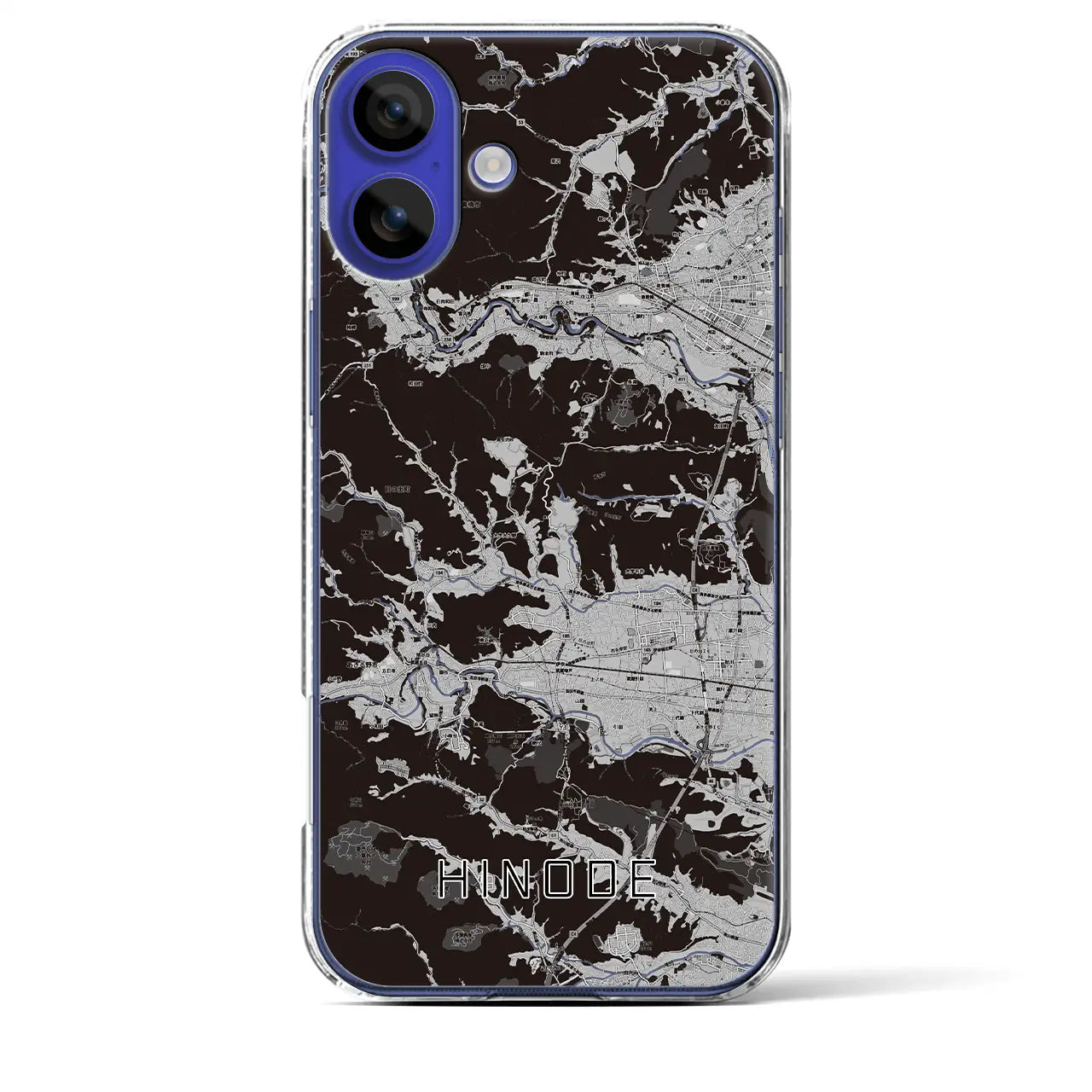 【日の出(東京都)】地図柄iPhoneケース(クリアタイプ)