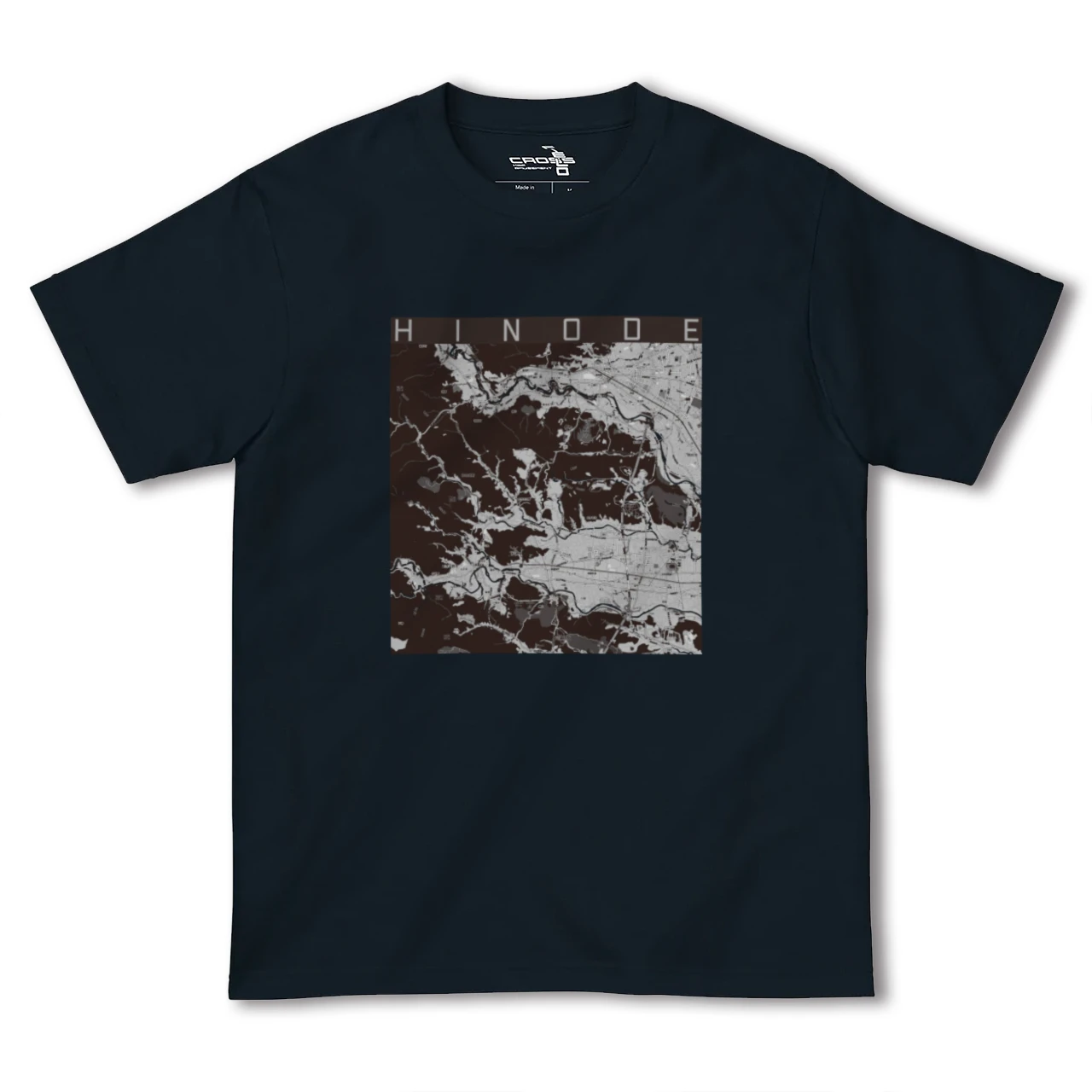【日の出(東京都)】地図柄ヘビーウェイトTシャツ