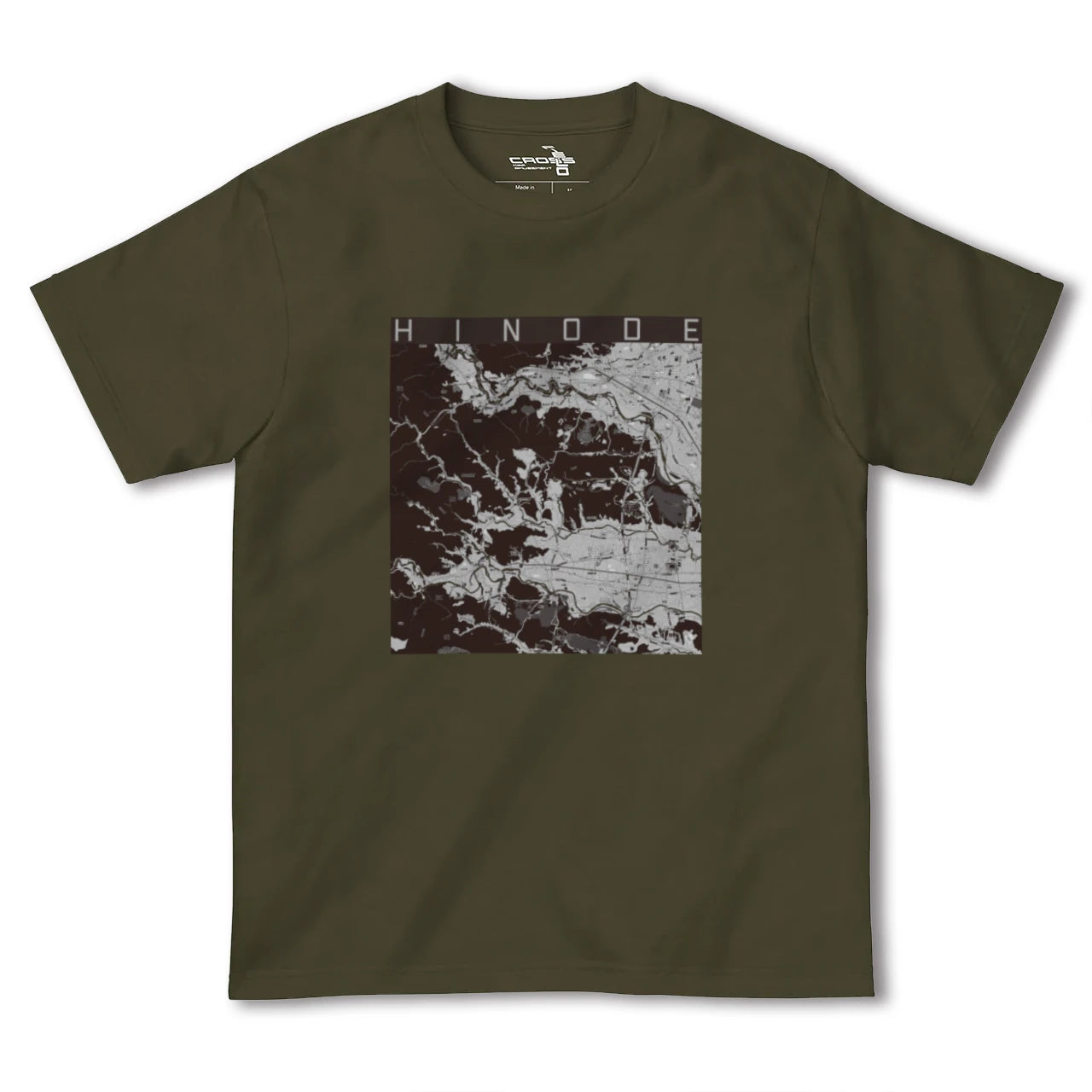 【日の出(東京都)】地図柄ヘビーウェイトTシャツ