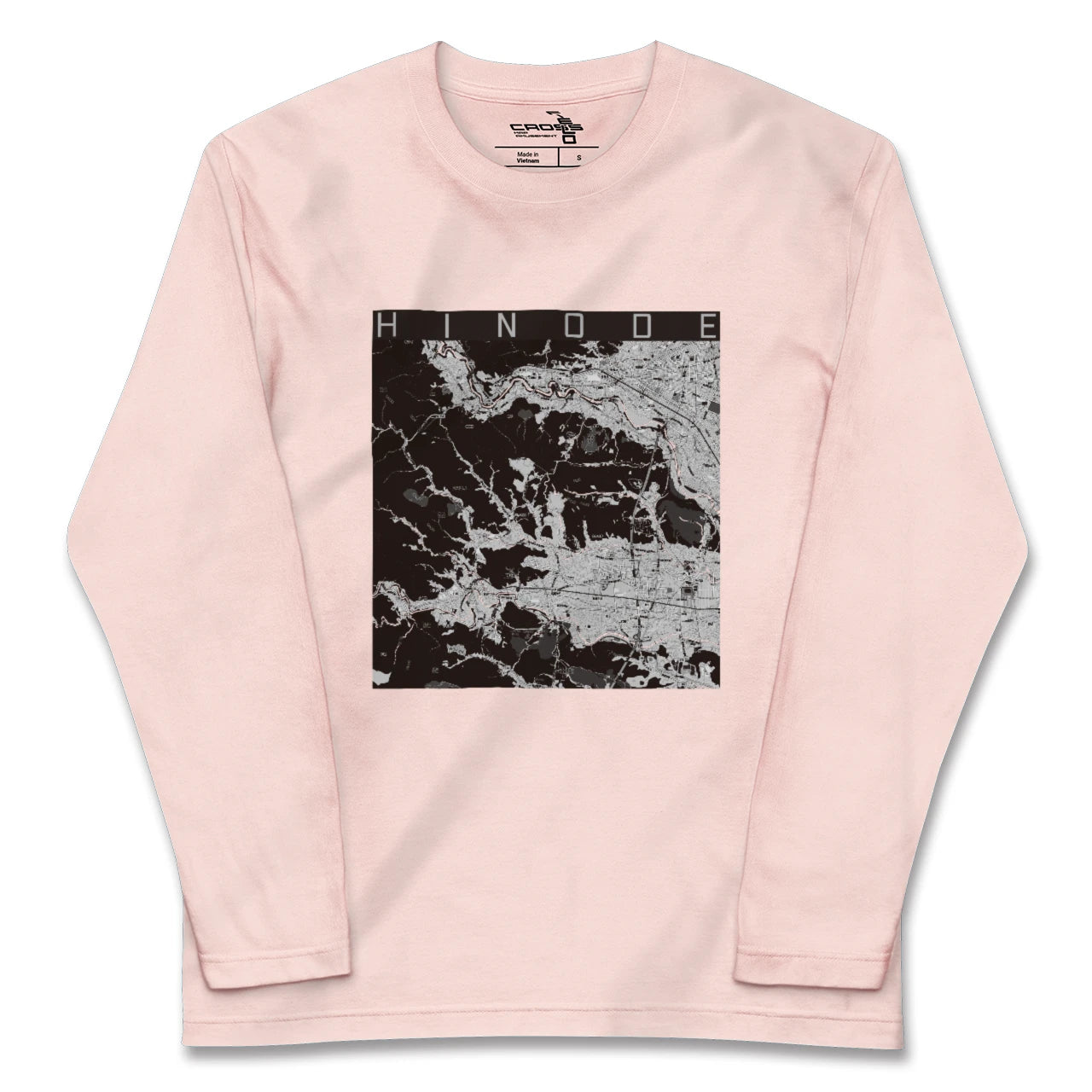 【日の出(東京都)】地図柄ロングスリーブTシャツ