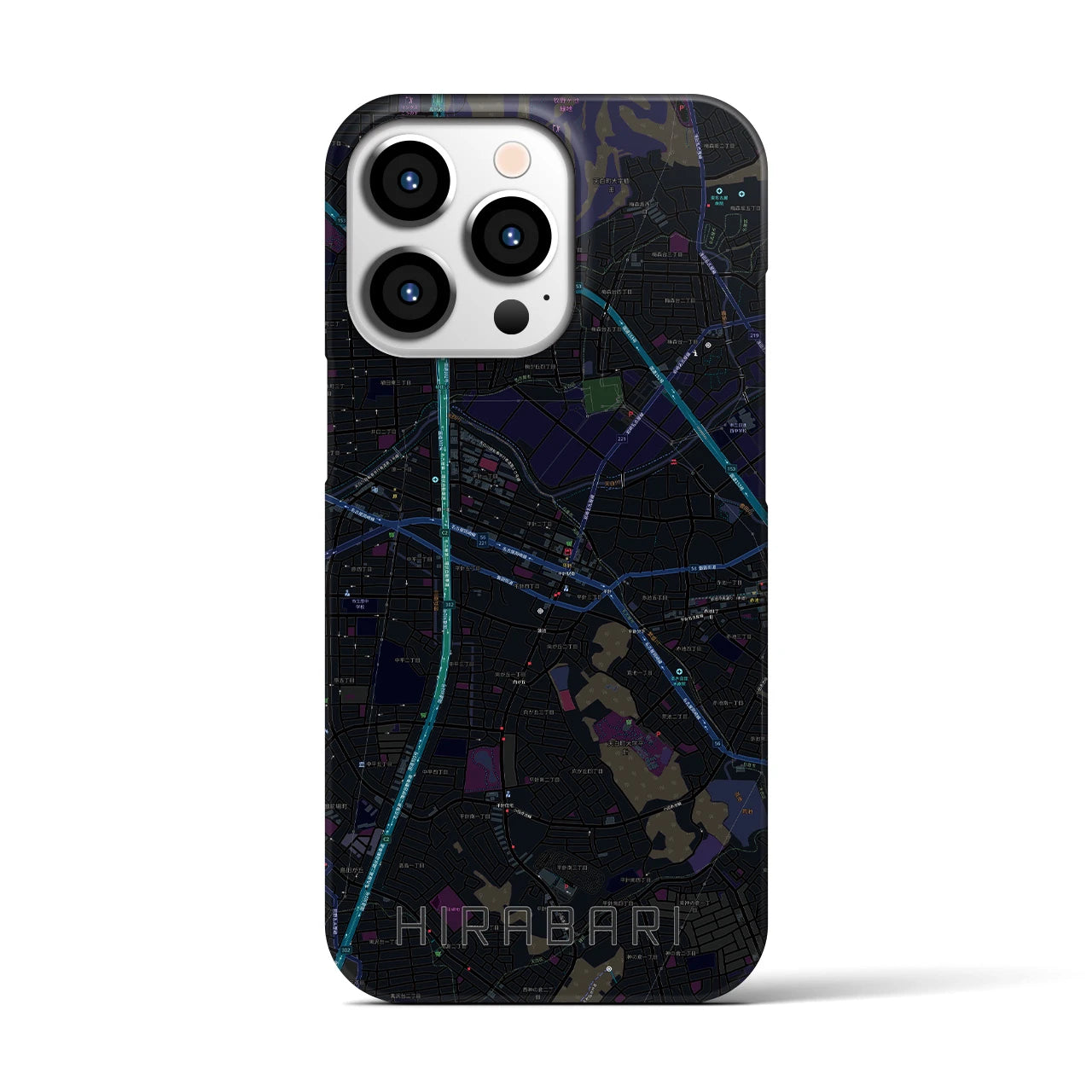 【平針(愛知県)】地図柄iPhoneケース(バックカバータイプ)