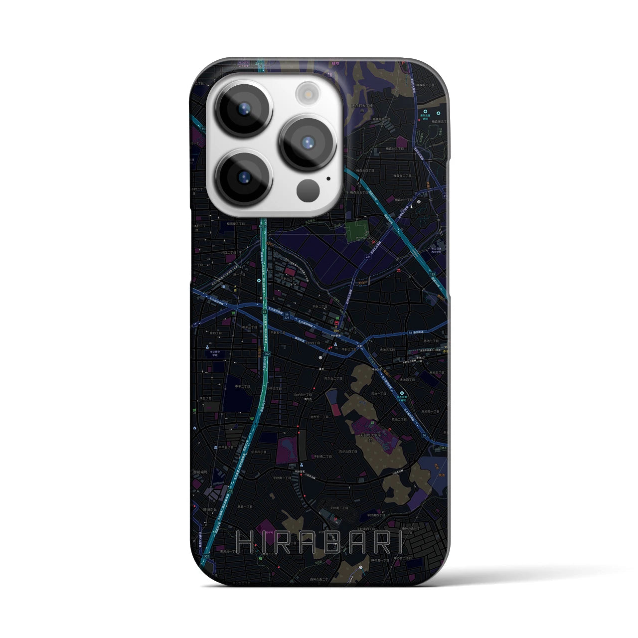 【平針(愛知県)】地図柄iPhoneケース(バックカバータイプ)
