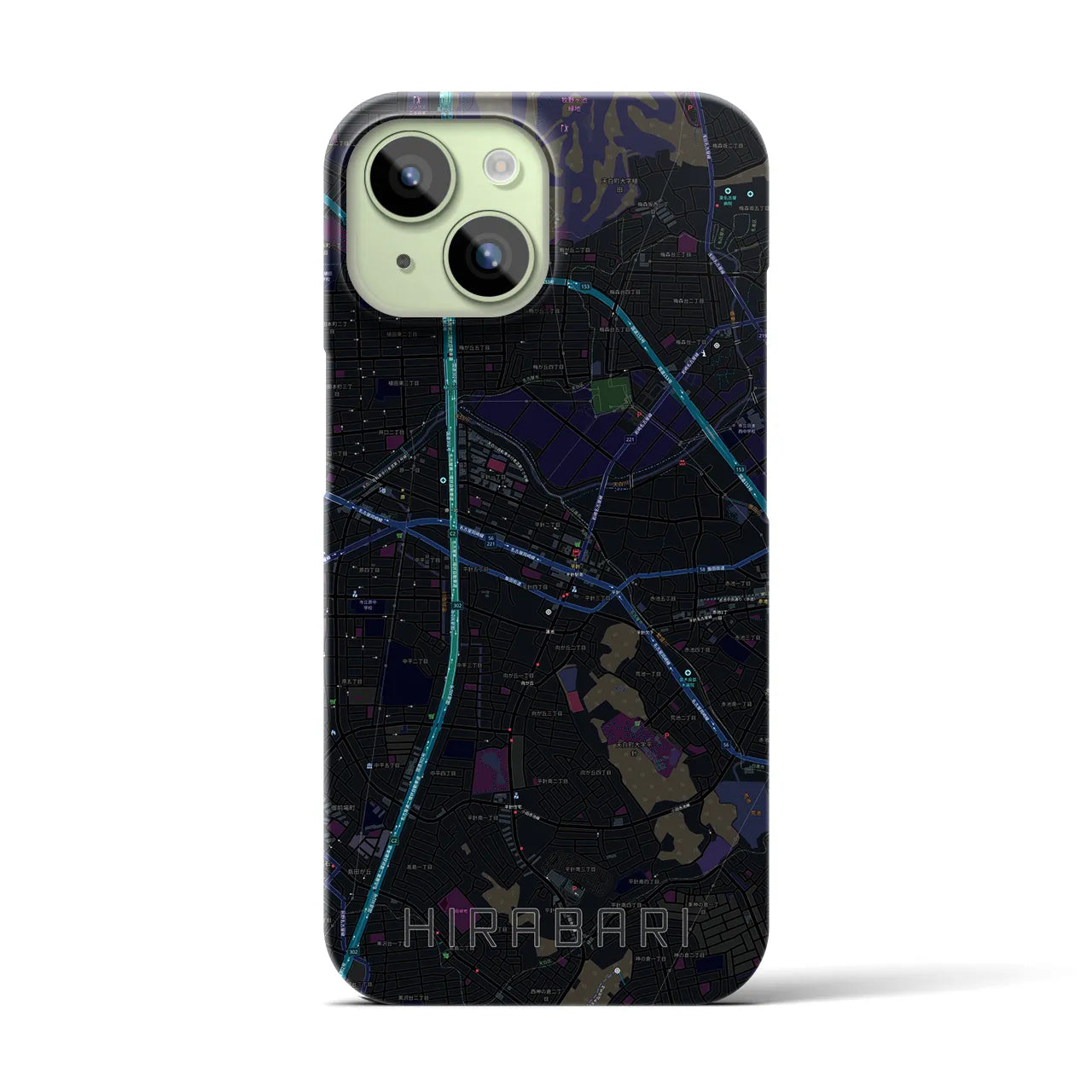 【平針(愛知県)】地図柄iPhoneケース(バックカバータイプ)