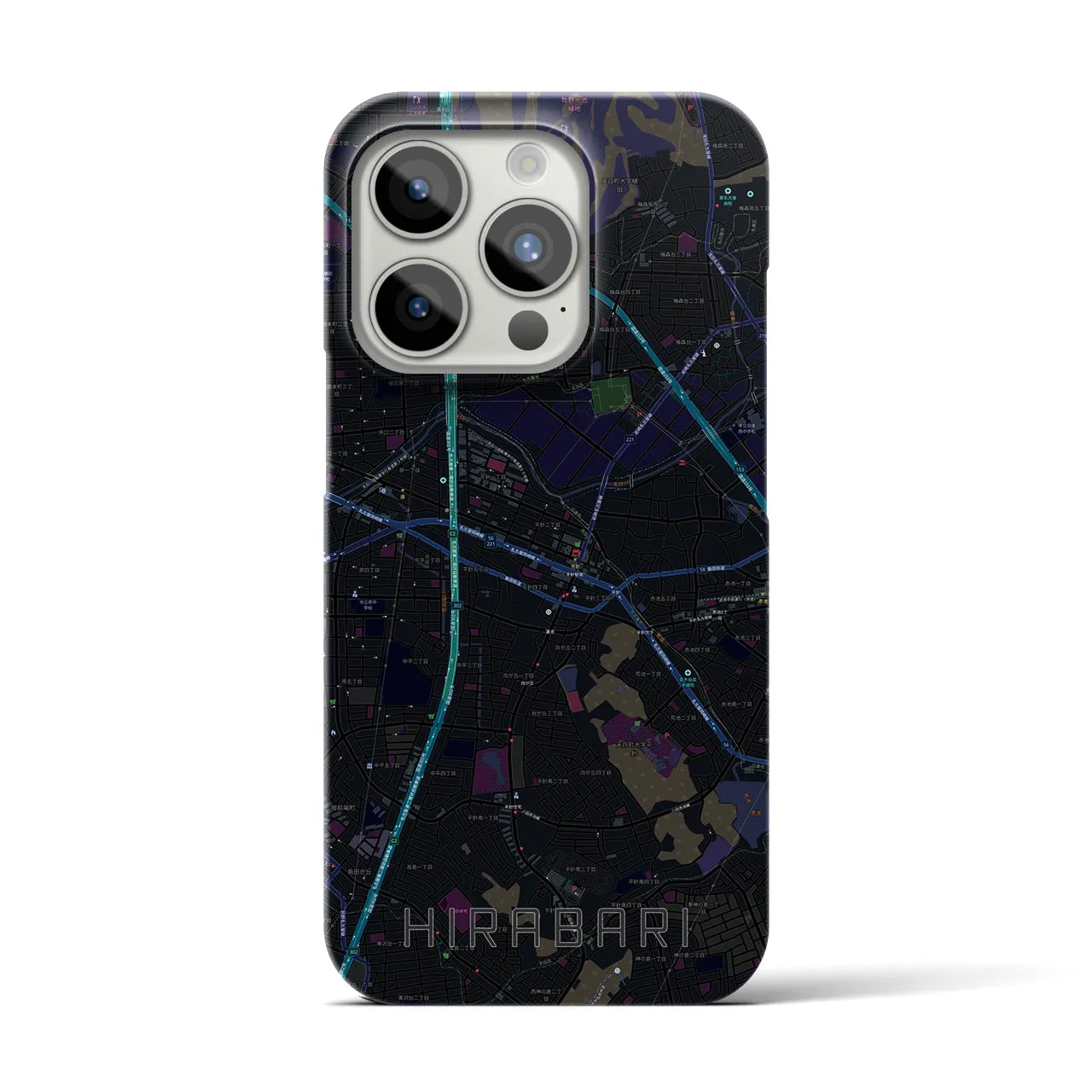 【平針(愛知県)】地図柄iPhoneケース(バックカバータイプ)
