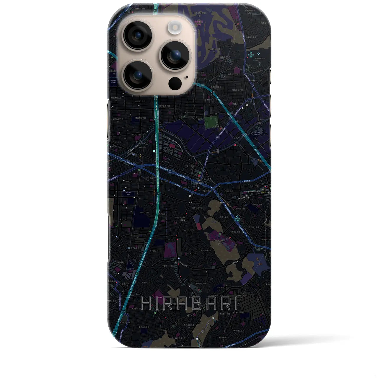 【平針(愛知県)】地図柄iPhoneケース(バックカバータイプ)