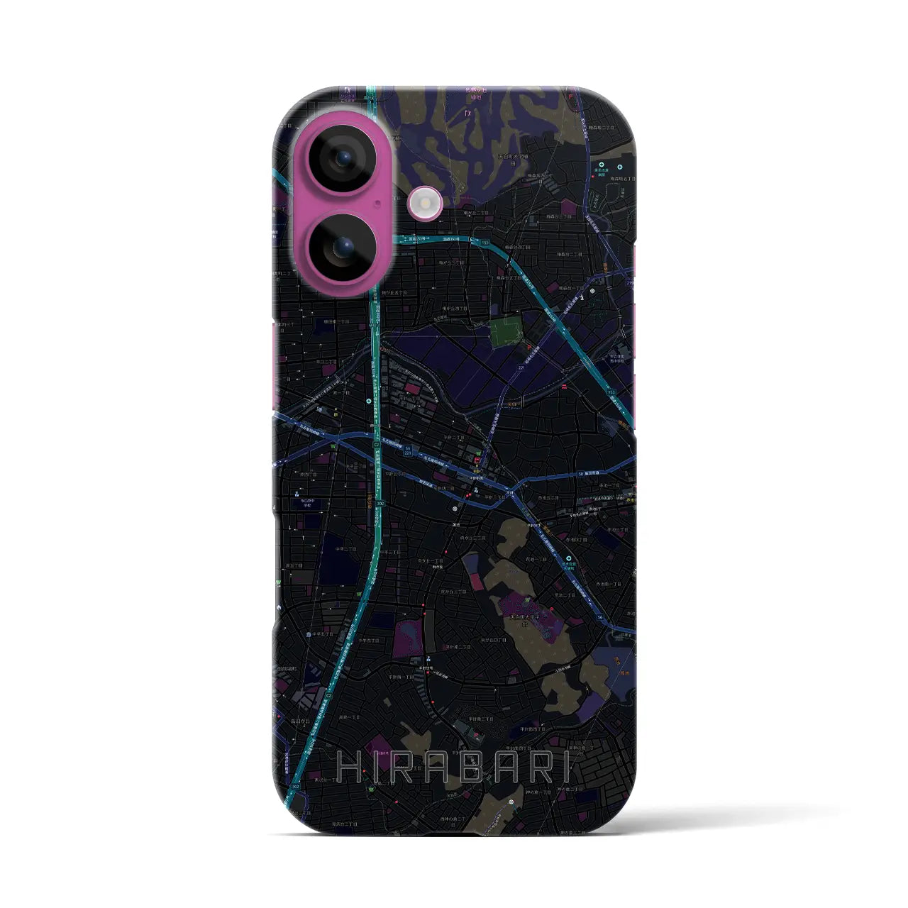 【平針(愛知県)】地図柄iPhoneケース(バックカバータイプ)