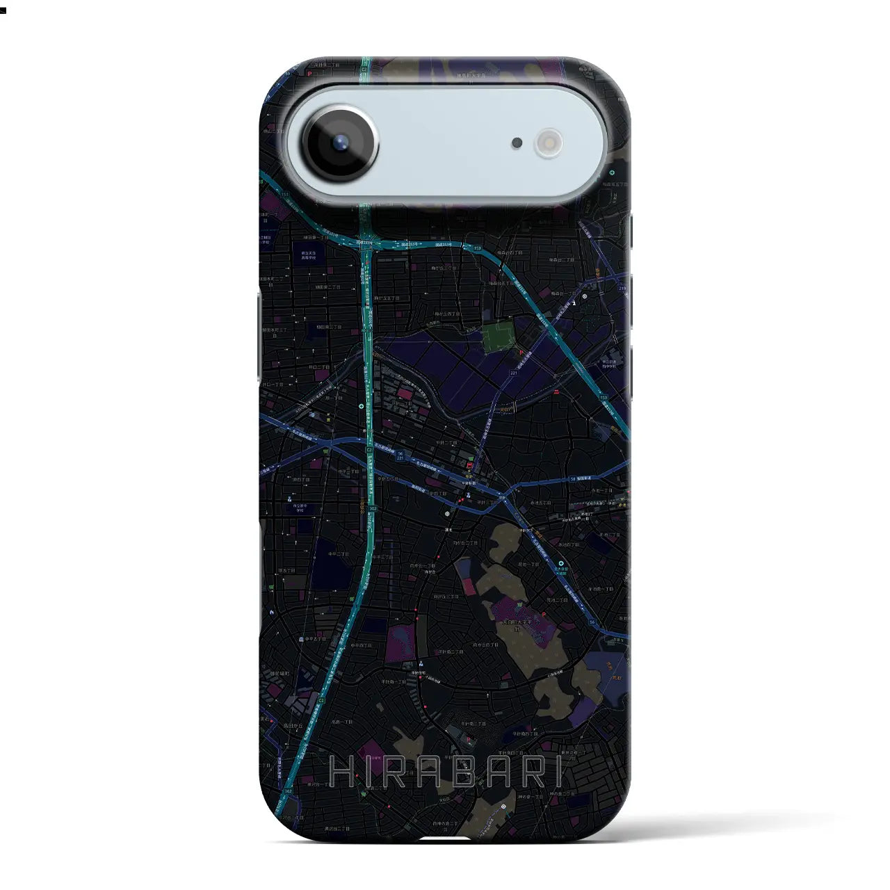 【平針(愛知県)】地図柄iPhoneケース(バックカバータイプ)