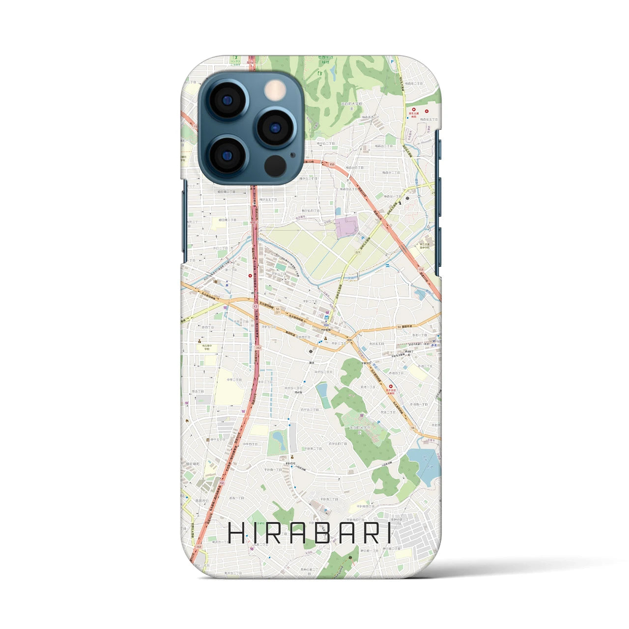 【平針(愛知県)】地図柄iPhoneケース(バックカバータイプ)