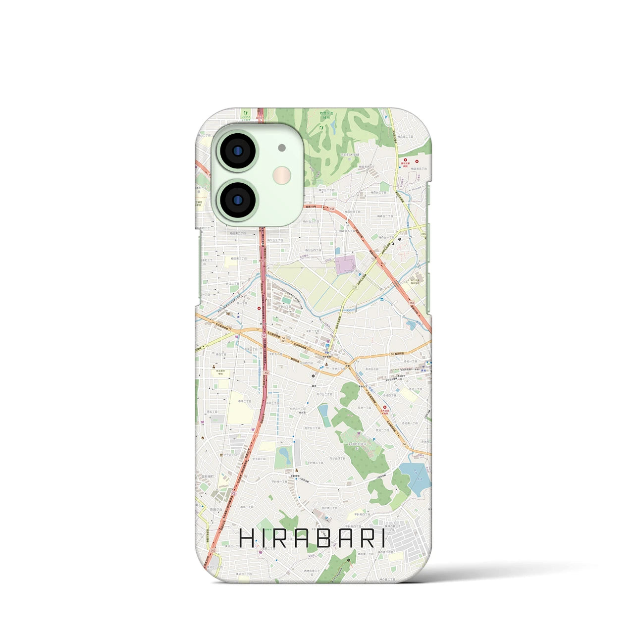 【平針(愛知県)】地図柄iPhoneケース(バックカバータイプ)