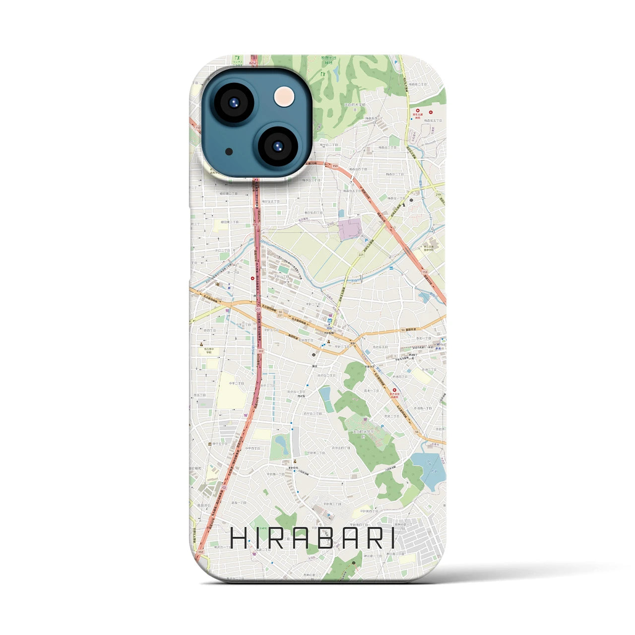 【平針(愛知県)】地図柄iPhoneケース(バックカバータイプ)