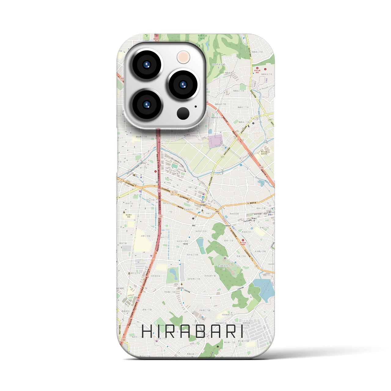 【平針(愛知県)】地図柄iPhoneケース(バックカバータイプ)