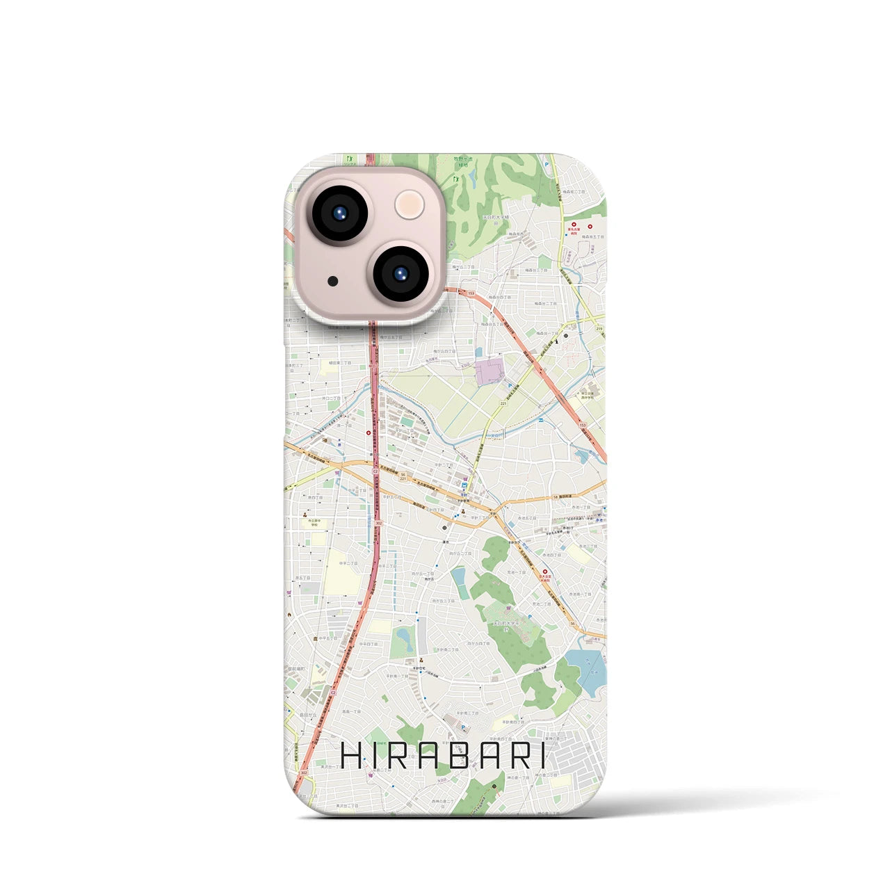 【平針(愛知県)】地図柄iPhoneケース(バックカバータイプ)