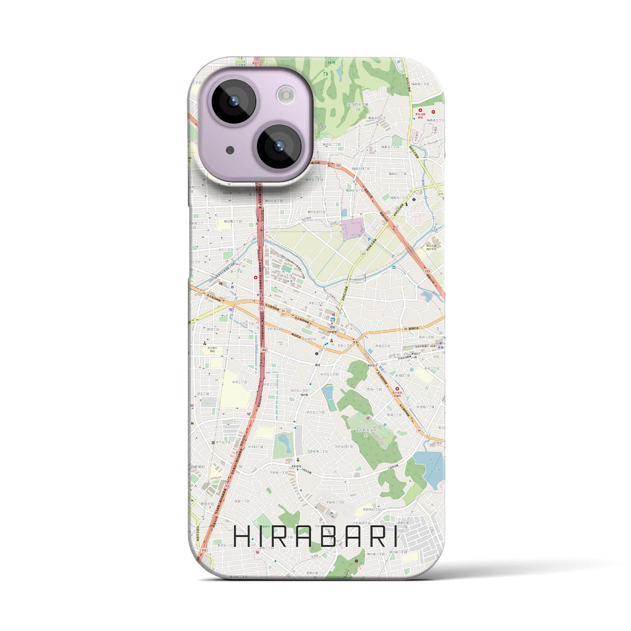 【平針(愛知県)】地図柄iPhoneケース(バックカバータイプ)