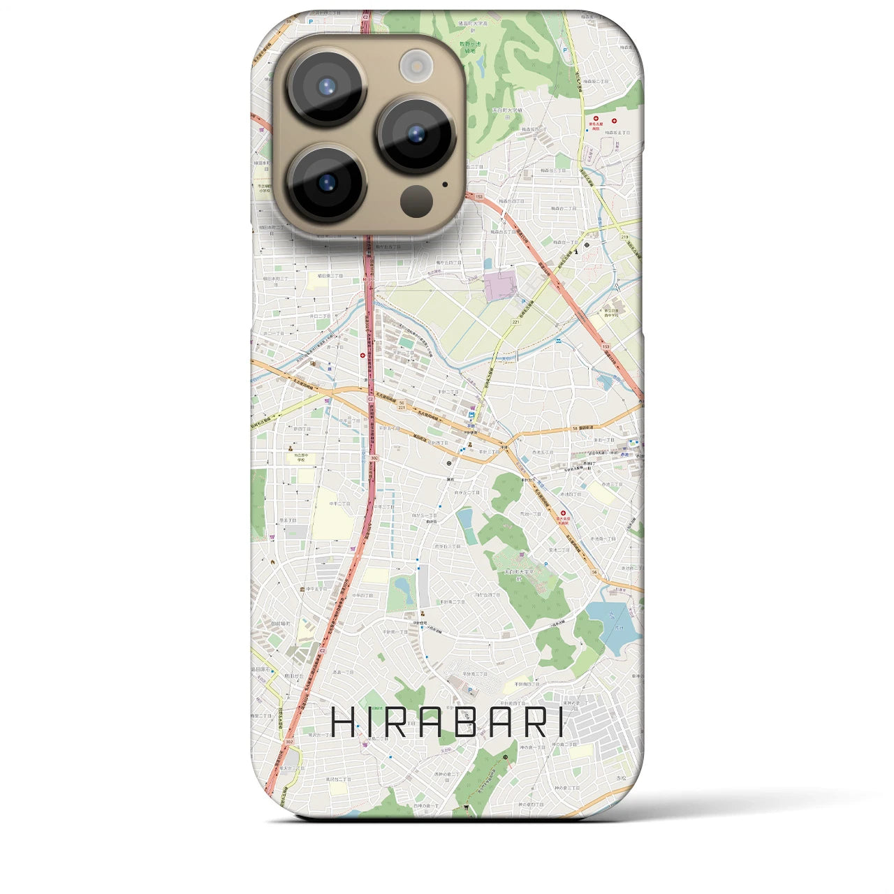 【平針(愛知県)】地図柄iPhoneケース(バックカバータイプ)