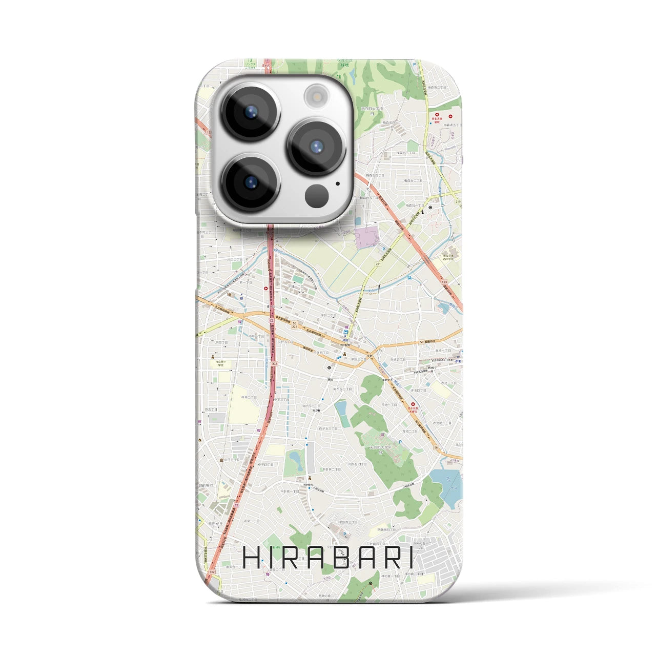 【平針(愛知県)】地図柄iPhoneケース(バックカバータイプ)