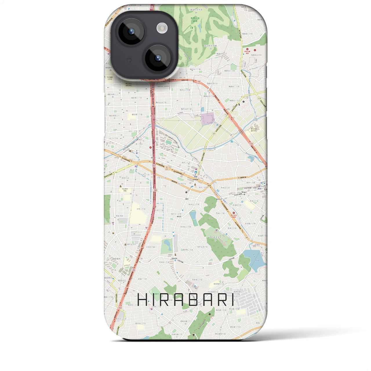 【平針(愛知県)】地図柄iPhoneケース(バックカバータイプ)